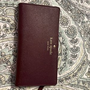 Maroon Kate spade wallet